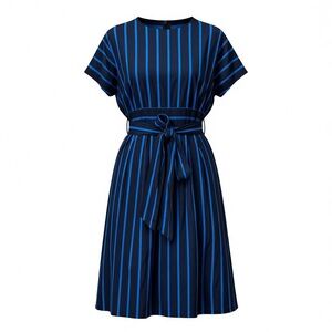 Retro Black Striped 1940s/50s Dress